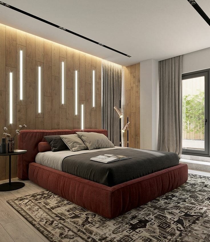 Custom furniture pieces like beds and wardrobes